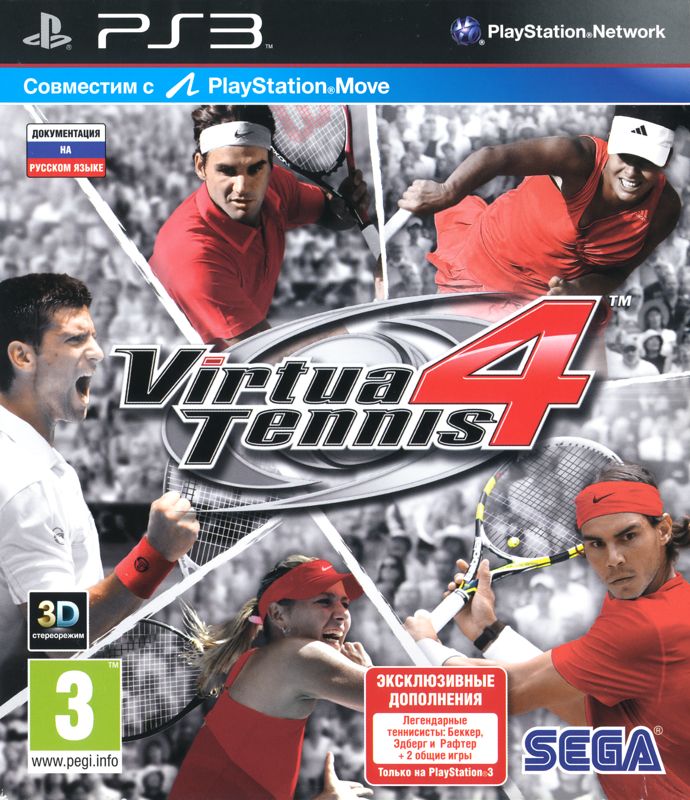 Virtua Tennis 4 box art for Playstation 3